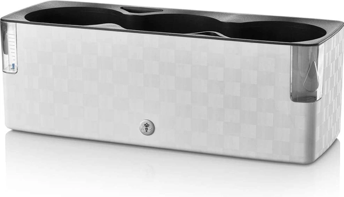 Cobble Trio - Design Kruidenpot Met Bewateringssysteem - Kristalwit - Kruidenbak - Kweekbak - Plantenbak 2 Cobble Trio - Design Kruidenpot Met Bewateringssysteem - Kristalwit - Kruidenbak - Kweekbak - Plantenbak - Afbeelding 2