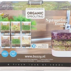 Buzzy® Organic Sprouting Tower 3 Laags -Aanbiedingen Bloeiruimte Winkel 1200x697