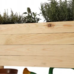 SMH LINE® Verhoogde Kweektafel - 2in1 - Moestuinbak - 78x80x37cm - Hout -Aanbiedingen Bloeiruimte Winkel 1200x761