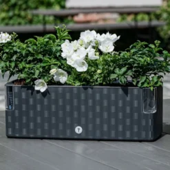 Cobble Trio - Design Kruidenpot Met Bewateringssysteem - Antraciet - Kruidenbak - Kweekbak - Plantenbak