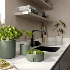 Elho Amazing Avocado Pot 12 - Kweekpot Voor Binnen - Moestuinbak Van 100% Gerecycled Plastic - Ø 12.0 X H 12.1 Cm - Groen/Blad Groen -Aanbiedingen Bloeiruimte Winkel 1200x800 24