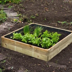 Nature - Gronddoek - Kleine Moestuinbak - Zwart - 134x134cm -Aanbiedingen Bloeiruimte Winkel 1200x802