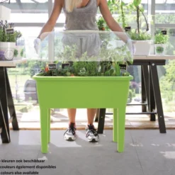 Moestuinbak Kweektafel Respana Planter High Set 77x39x82cm ANTRACIET Prosperplast -Aanbiedingen Bloeiruimte Winkel 1200x813