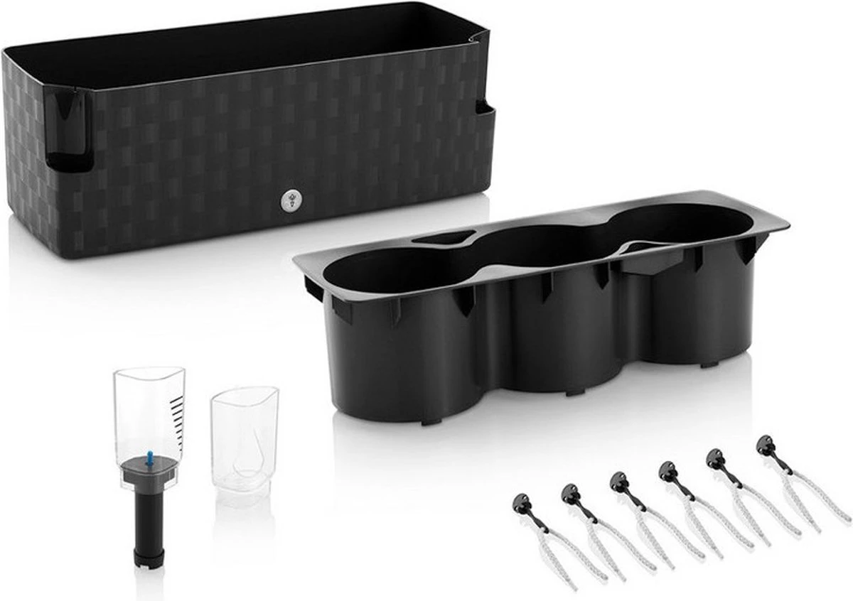 Cobble Trio - Design Kruidenpot Met Bewateringssysteem - Kristalwit - Kruidenbak - Kweekbak - Plantenbak 4 Cobble Trio - Design Kruidenpot Met Bewateringssysteem - Kristalwit - Kruidenbak - Kweekbak - Plantenbak - Afbeelding 4