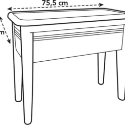 Elho Green Basics Kweektafel Xxl 75 - Plantenbak Voor Buitenkweken En Oogsten - Ø 75.5 X H 65.1 Cm - Zwart/Living Black -Aanbiedingen Bloeiruimte Winkel 1200x894