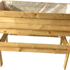 Moestuinbak Moestuintafel Oppottafel Kweektafel Plantentafel Grenenhout 98x48x88cm - Handgemaakt - 5min Montage