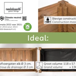 Needs&wants® Groot Verhoogd Bed Met Poten, Bloembed Van Hout Voor Tuin Balkon Terras, Verhoogd Bed Bloembak Houten Kit Voor Kruiden Groenten Bloemen, Plantenbak Tuinbed Kruidenbed Buiten Outdoor, Bruin -Aanbiedingen Bloeiruimte Winkel 1200x919