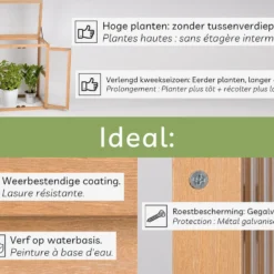 Needs&wants® Mini Serre Compact Winterbestendig - Koude Kas Met Houten Frame Voor Balkon Tuin Binnen - Verhoogd Bed - Draagbare Tuinserre Broeikas - 58x43x76 Cm - Polycarbonaat -Aanbiedingen Bloeiruimte Winkel 1200x922 2