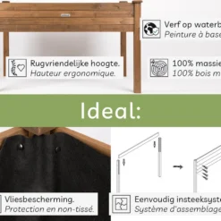 Needs&wants® Groot Verhoogd Bed Met Poten, Bloembed Van Hout Voor Tuin Balkon Terras, Verhoogd Bed Bloembak Houten Kit Voor Kruiden Groenten Bloemen, Plantenbak Tuinbed Kruidenbed Buiten Outdoor, Bruin -Aanbiedingen Bloeiruimte Winkel 1200x922 6