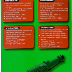 Hofftech Weed Burner Elektrische Onkruidbrander - 2000W - Max. 600 °C - BBQ Aansteker -Aanbiedingen Bloeiruimte Winkel 464x1200