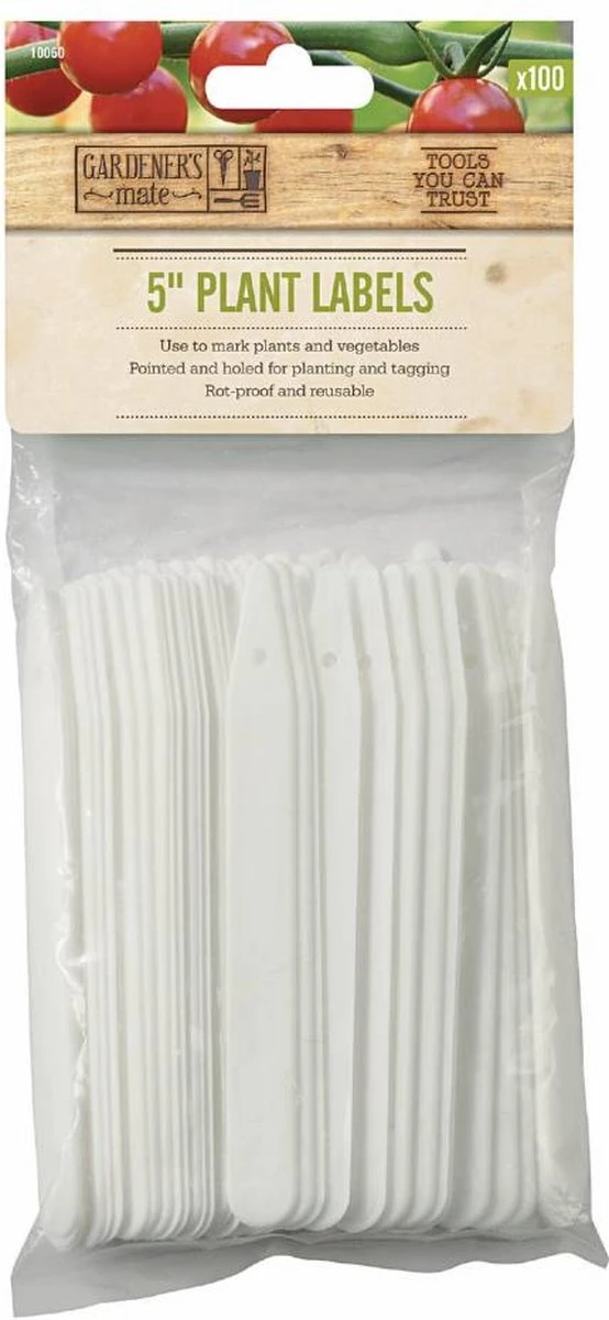 Gardman Steeketiketten 12.5cm Wit - 50st 1 Gardman Steeketiketten 12.5cm Wit - 50st