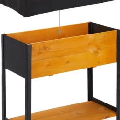 Relaxdays Moestuinbak Op Poten - Moestuintafel Hout - Kruidenbak - Kweektafel - Tuin -Aanbiedingen Bloeiruimte Winkel 784x1200