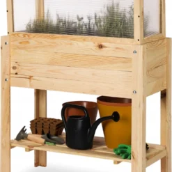 SMH LINE® Verhoogde Kweektafel - 2in1 - Moestuinbak - 78x80x37cm - Hout