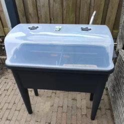 Elho Green Basics Kweektafel Xxl 75 - Plantenbak Voor Buitenkweken En Oogsten - Ø 75.5 X H 65.1 Cm - Zwart/Living Black -Aanbiedingen Bloeiruimte Winkel 858x1200