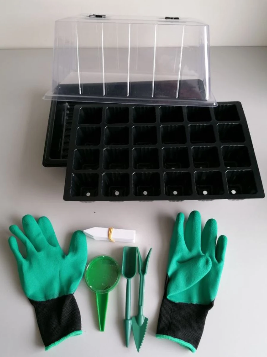 Kweekbak | Kweekkas | Kweekkas | Kweekkastje |Propagator| Broeikas | Mini Kas | Met Deksel | 20x24x37cm | Complete Kweekset | Binnen En Buiten | Startset 3 Kweekbak | Kweekkas | Kweekkas | Kweekkastje |Propagator| Broeikas | Mini Kas | Met Deksel | 20x24x37cm | Complete Kweekset | Binnen En Buiten | Startset - Afbeelding 3